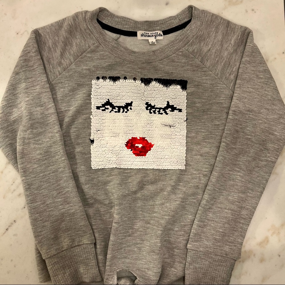 Ten Sixty Sherman Girls Flip Sequin Sweater NWOT